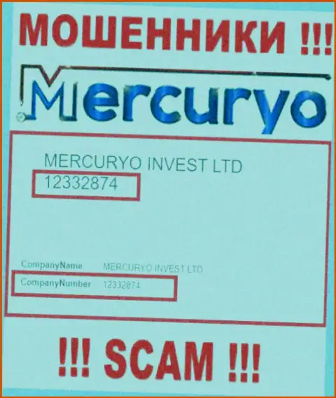 Номер регистрации мошеннической компании Mercuryo: 12332874