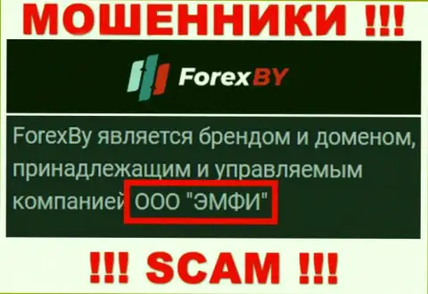 На официальном интернет-сервисе Forex BY написано, что этой компанией управляет ООО ЭМФИ