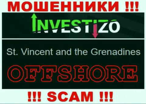 Т.к. Investizo имеют регистрацию на территории St. Vincent and the Grenadines, отжатые денежные средства от них не забрать
