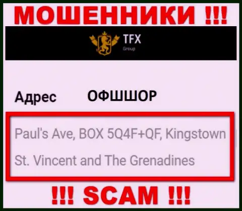 Не сотрудничайте с организацией TFX Group - эти интернет лохотронщики засели в оффшоре по адресу: Paul's Ave, BOX 5Q4F+QF, Kingstown, St. Vincent and The Grenadines