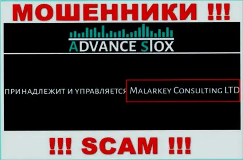 AdvanceStox принадлежит компании - Malarkey Consulting LTD