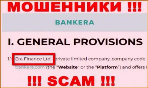 Era Finance Ltd, которое владеет конторой Bankera