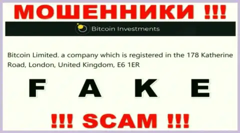 Юридический адрес регистрации конторы Bitcoin Limited на официальном web-сайте - фейковый !!! БУДЬТЕ ОЧЕНЬ ОСТОРОЖНЫ !!!