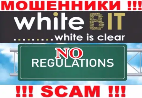 С WhiteBit Com очень рискованно взаимодействовать, т.к. у компании нет лицензии на осуществление деятельности и регулятора