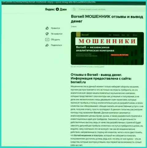 Borsell Ru - это ЖУЛИКИ !!! Цель работы которых Ваши финансовые вложения (обзор)