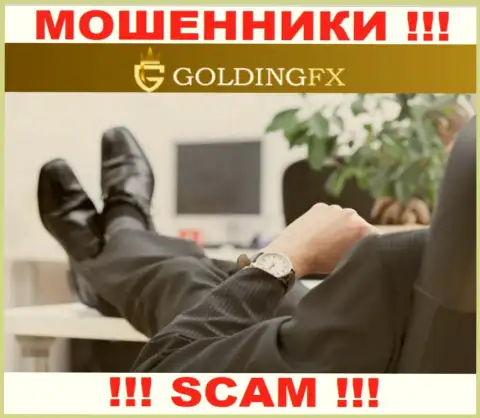 Ни имен, ни фото тех, кто руководит компанией Golding FX в интернет сети не найти