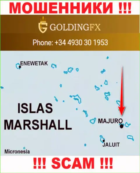 С internet-мошенником ГолдингФХИкс Нет довольно-таки опасно сотрудничать, ведь они зарегистрированы в офшорной зоне: Majuro, Marshall Islands