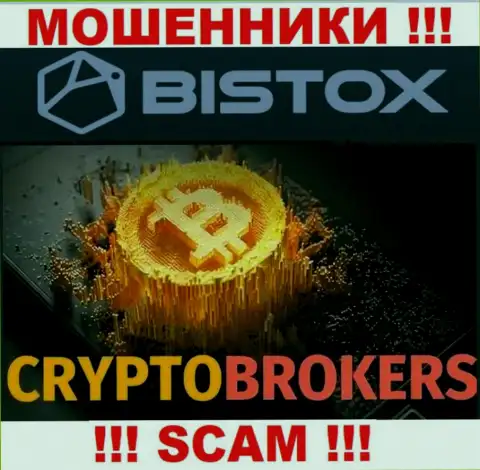 Bistox Com лишают денег клиентов, работая в области Crypto trading