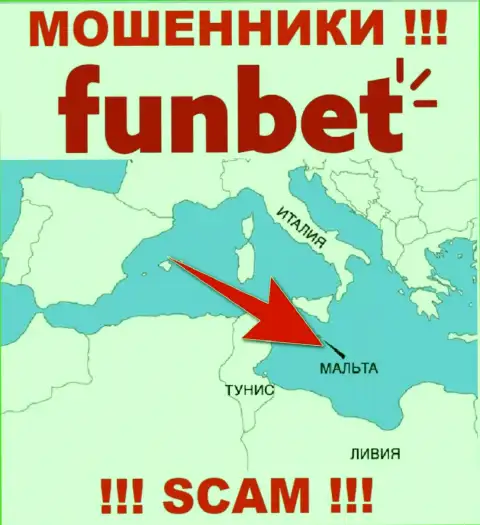 Контора ФунБет - это internet мошенники, базируются на территории Malta, а это оффшор