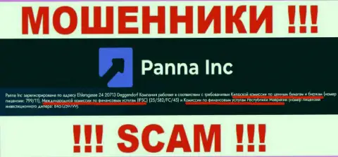 Будьте весьма внимательны, FSC - это мошеннический регулятор internet лохотронщиков PannaInc