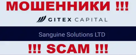 Юридическое лицо Sanguine Solutions LTD - это Sanguine Solutions LTD, такую информацию предоставили мошенники у себя на сайте