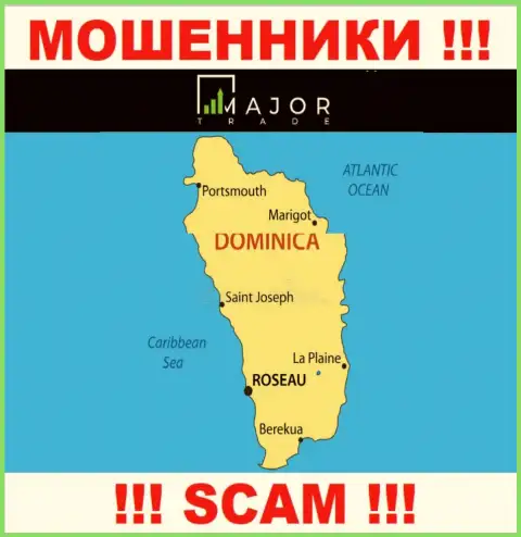 Обманщики MajorTrade базируются на территории - Dominica, чтобы спрятаться от ответственности - ЛОХОТРОНЩИКИ