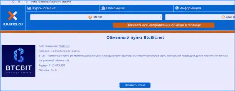 Информационный материал об онлайн обменнике BTCBit Net на интернет-портале Хрейтес Ру