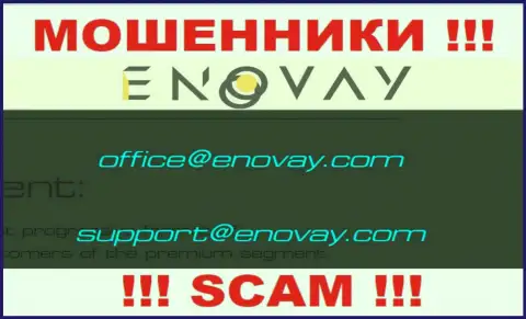 Е-мейл, который internet-мошенники EnoVay Com указали у себя на web-ресурсе