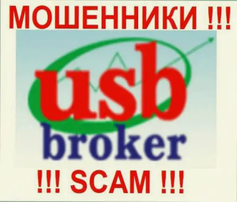 Логотип мошеннической ФОРЕКС брокерской компании USB Broker