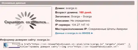 Возраст доменного имени ФОРЕКС брокера Сварга, исходя из справочной информации, которая получена на интернет-сервисе довериевсети рф